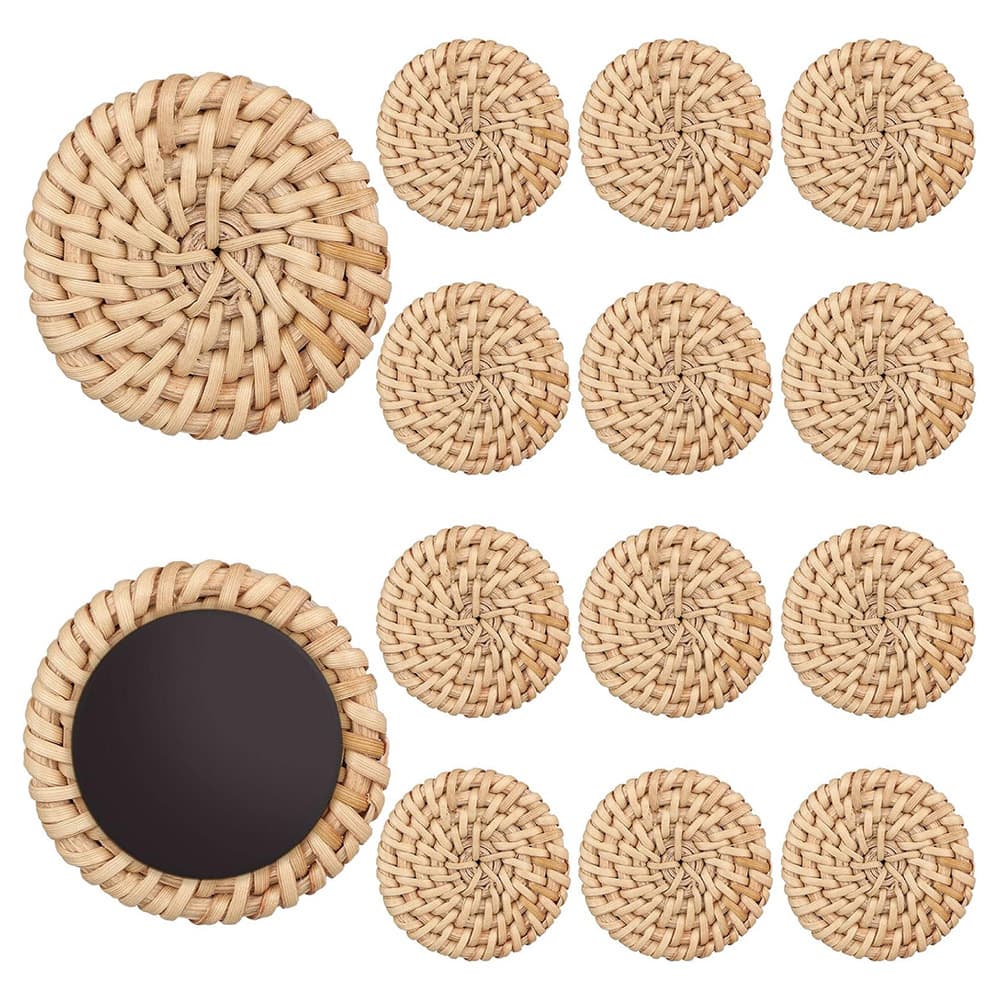 Cross-border DIY Woven Rattan Handmade Fridge Magnet Creative Wooden Magnetic Sticker Office Kitchen Message Board Magnet