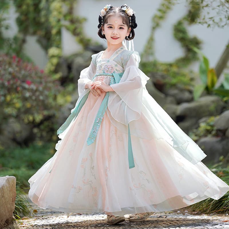 Hanfu Girls Summer Clothes Ancient Style 2026 New Summer Girls Tang Suit Children Super Fairy Ancient Costume Princess Skirt Summer Style