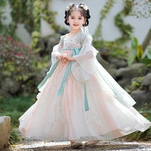 Girls' Hanfu Summer Ancient Style 2026 New Summer Girls Tang Suit Children's Fairy Ancient Costume Princess Dress Summer Style