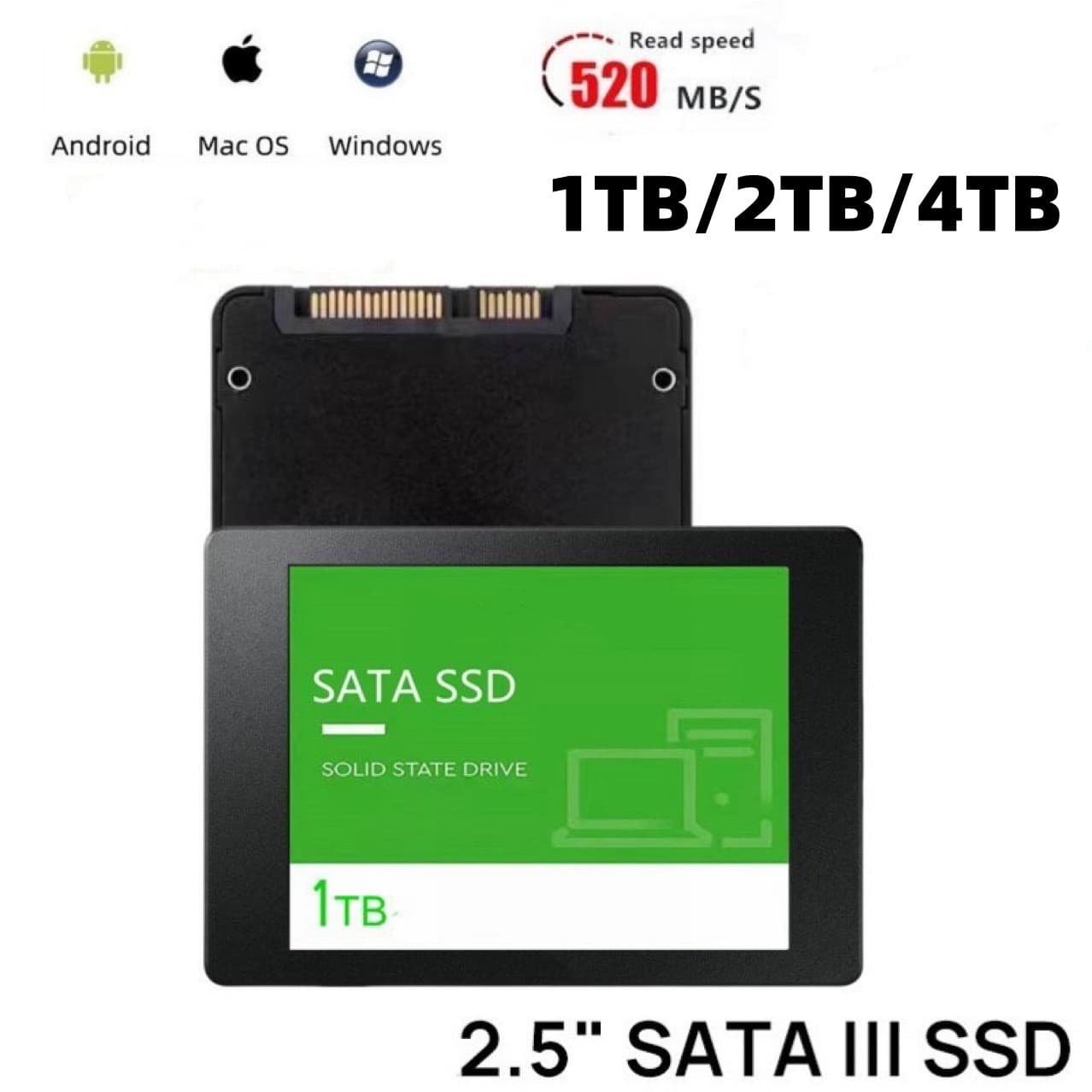 Cross-border Solid State Drive 1TB/2TB/4TB SATA Interface for Desktop Laptop SSD Large Capacity