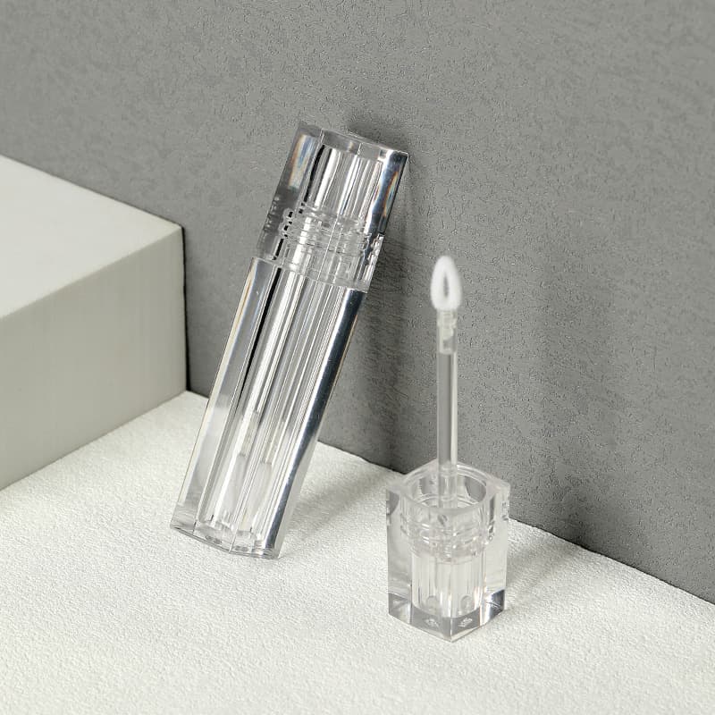 diy lip glaze tube packaging material square fully transparent lip gloss lip glaze tube thickened lipstick tube lip gloss tube