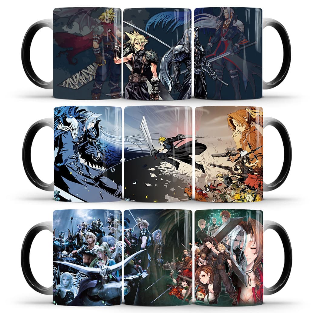 final fantasy final fantasy color changing mug creative ceramic thermal temperature coffee tea cup