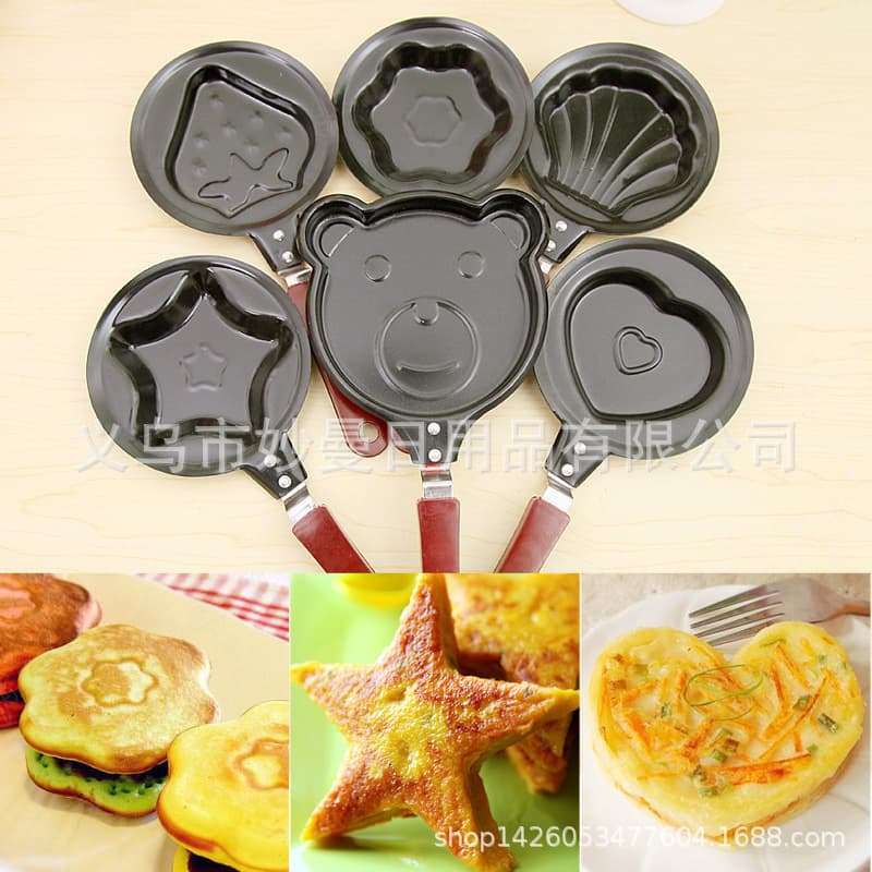 Cartoon Mini Frying Pan, Creative Non-Stick Pan, Home Breakfast Pan, Animal Shape Heart Omelet Pan