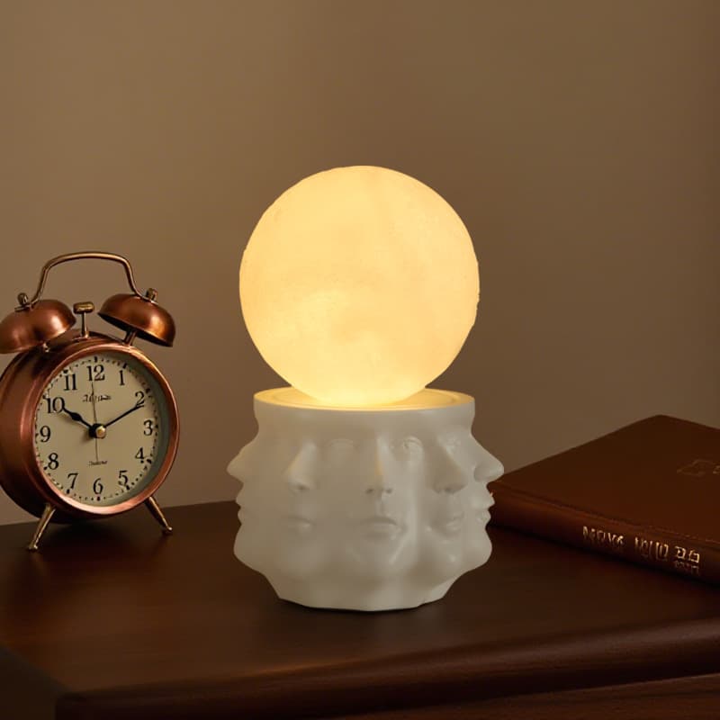 Creative Abstract Character Night Light Room Bedroom Romantic Moon Sleep Light Bedside Lamp Table Lamp Atmosphere Ornaments