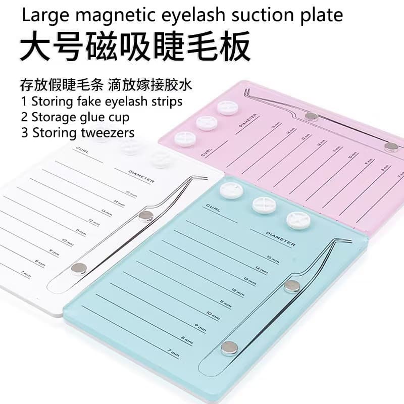 Grafting Eyelash Acrylic Magnetic Suction Hair Tweezers Adsorption Magnetic Board Anti-fall Two-in-one Drop Glue Eyelash Console