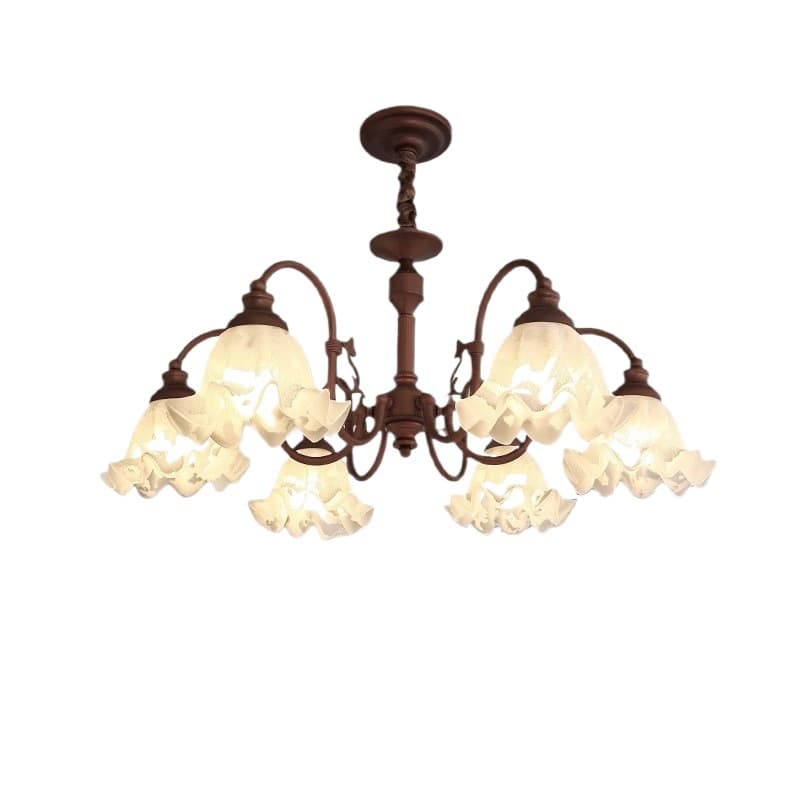 American Chandelier Flowers Romantic and Warm Designer Restaurant Retro Hall Medieval Bedroom Living Room French Lamp Lamps