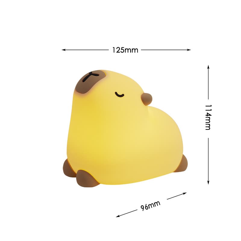 Lying Down Rolling Duck Night Light, Fun Creative Silicone LED Night Light, USB Rechargeable, Phone Stand, Children's Gift