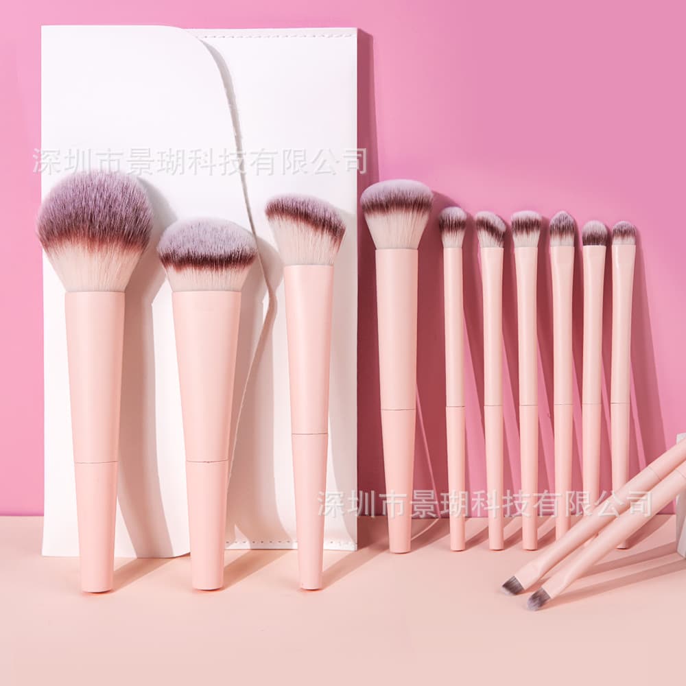 Cross-border new 12-piece makeup brush set, super soft powder brush, foundation brush, eye shadow brush, full set of professional makeup tools