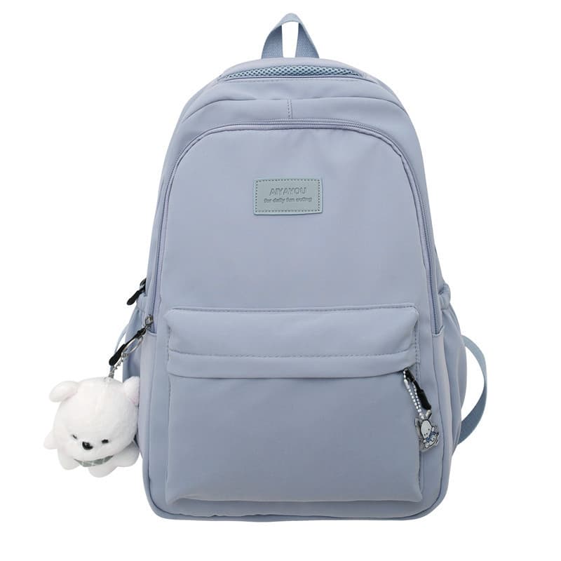 School Backpack for Girls, Junior and Senior High School, Large Capacity, 2025 New Style, Solid Color Double Shoulder Bag for Female Students