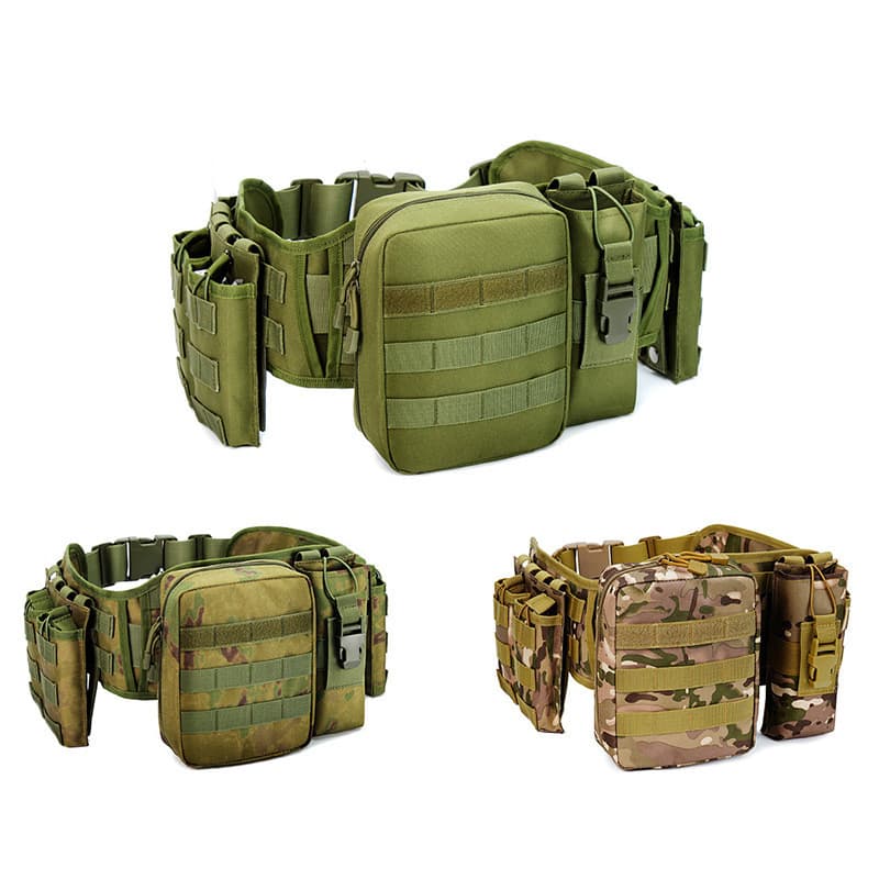 Cross-border Outdoor Tactical Waist Seal Set Detachable Hunting Belt MOLLE Camouflage Oxford Fabric Waterproof CS Training