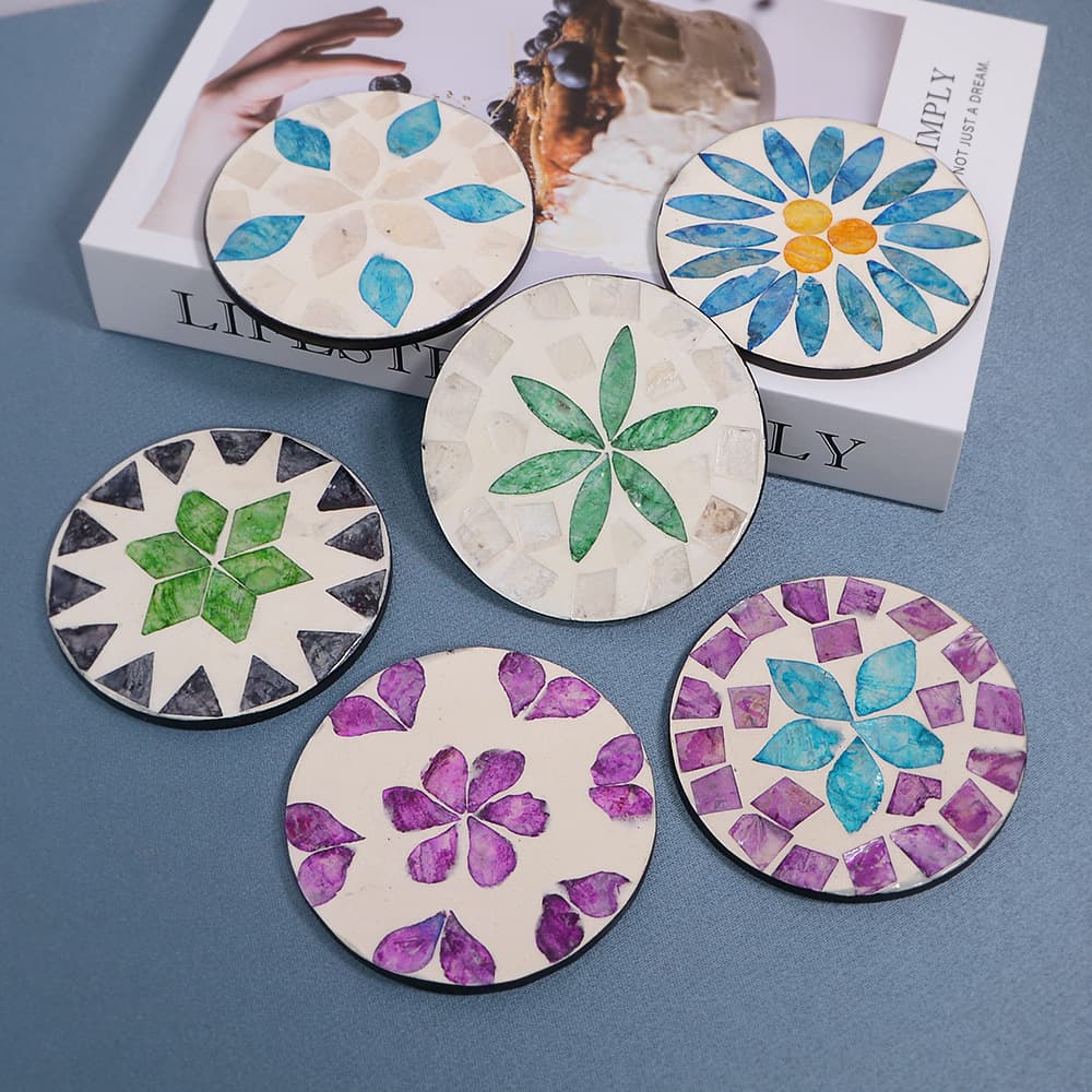 Handmade Coaster Ins High Appearance Natural Shell Placemat Creative Home Table Mat Premium Shell Coaster