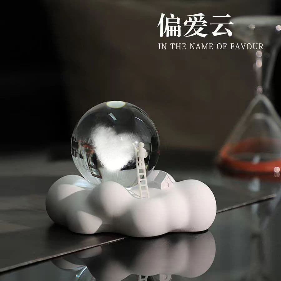 Cloud Nightlight Creative Crystal Ball Ornament Gift for Girlfriend, Girl's Birthday, Teacher, Senior Graduation, Expanding Fragrant Stone