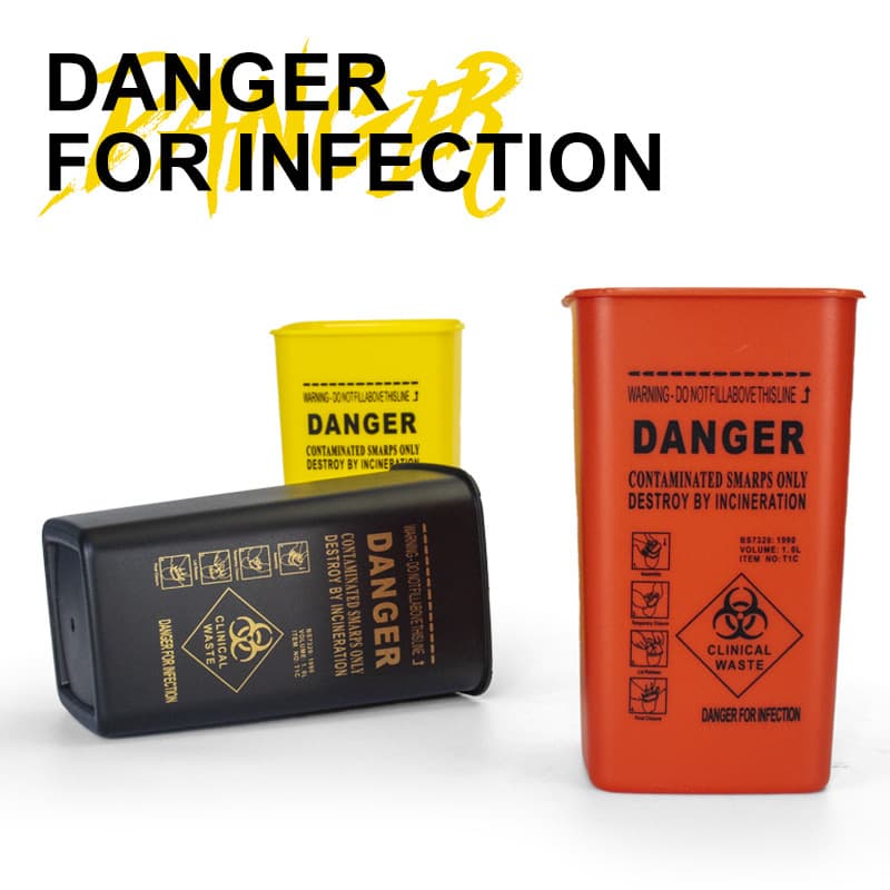 Sharps Container Needle Disposal Box for Tattoo Lip Brush Used Needle Storage Box Cross-border Trade Tattoo Needle Barrel Waste Needle Box