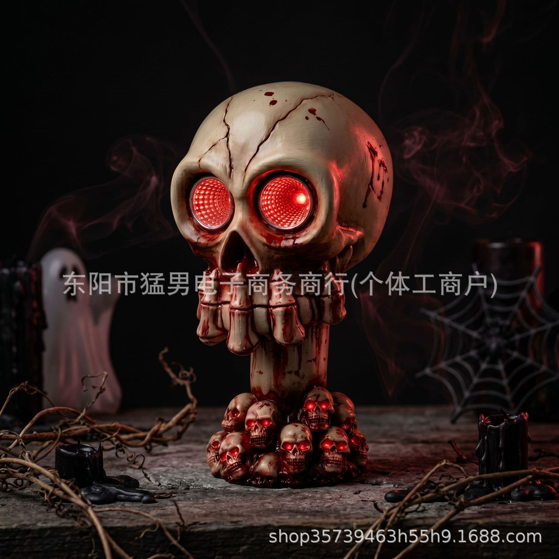 Cross-border new product Scarlet Skull Ornament scarlet skull resin handicraft desktop decoration