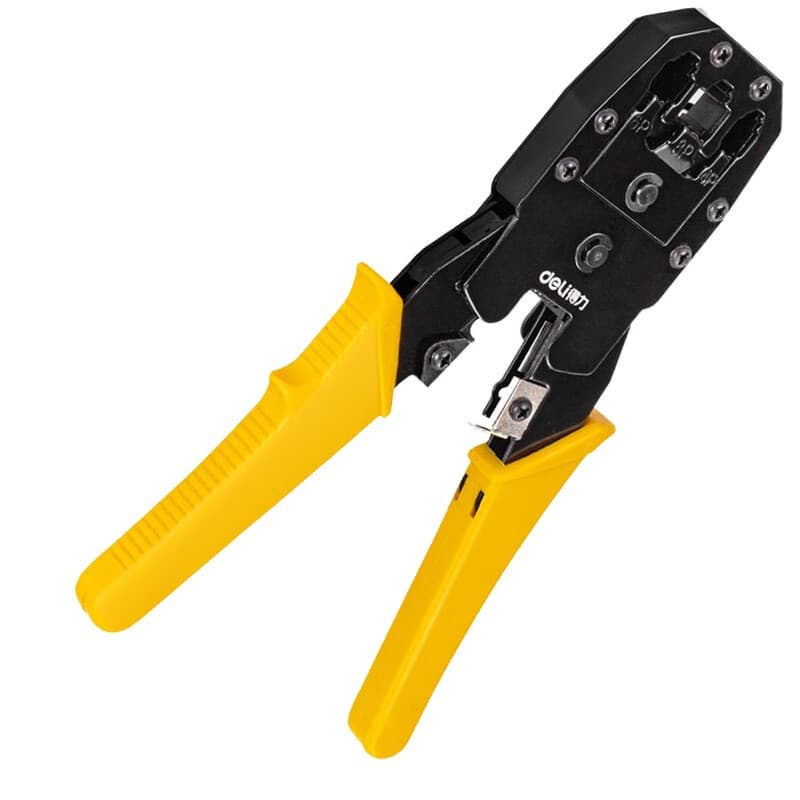 Deli DL2468C Network Pliers 4/6/8P Network Telephone RJ45 Crimping Pliers Effort-Saving