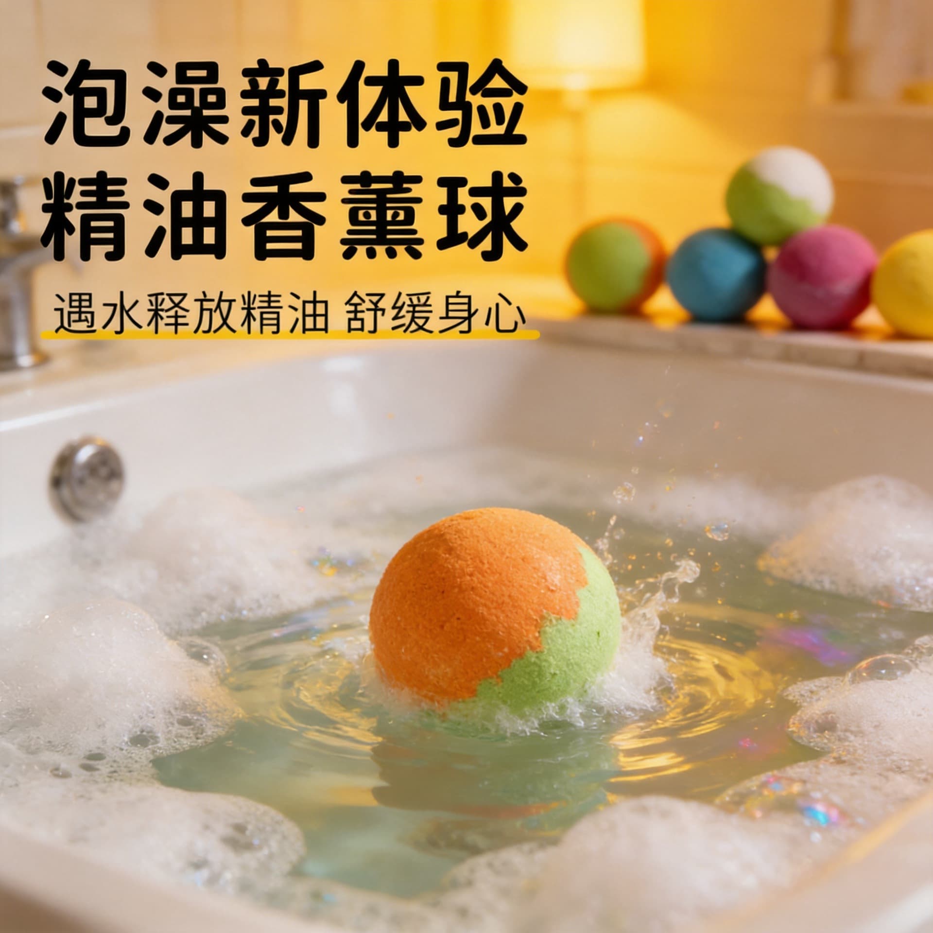 Bath Salt Ball 30g Sea Salt Essential Oil Aromatherapy Effervescent Rich Foam Bath Salt Ball for All Skin Types