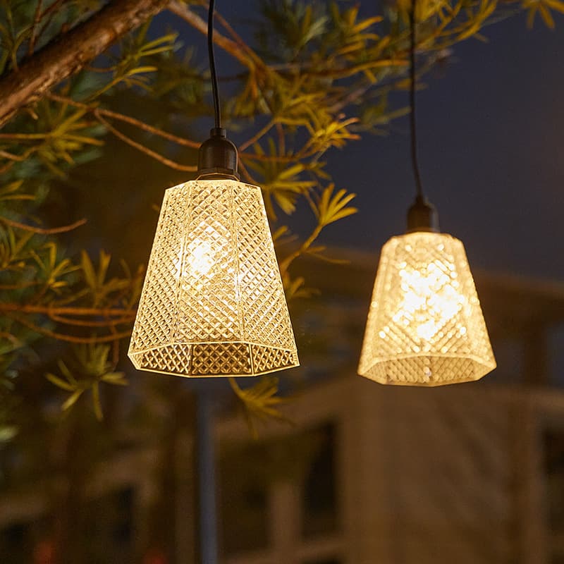 Cross-border Crystal Solar Outdoor Waterproof Camping Living Room Dining Room Bedroom French Romantic Vintage Bedside LED Light