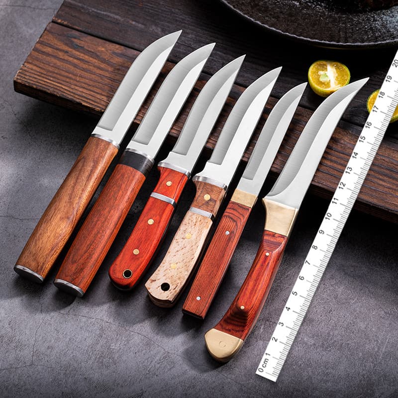 Mongolian small knife with copper head and handle, suitable for home use, fruit knife, table knife, portable outdoor meat knife, wholesale stainless steel.
