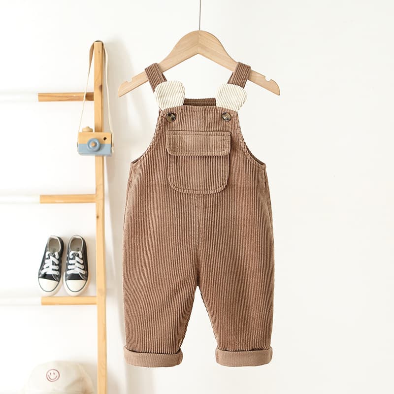 Kids Corduroy Overalls 2026 New Style for 0-3 Years Baby, Korean Cute and Stylish Children's Pants