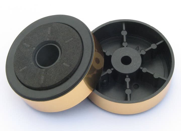 Audio speaker amplifier chassis vibration damping shock absorption damping foot nails foot pads foot stand pads gold small size