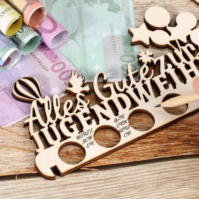 Cross-border new youth dedication gift card, special birthday gift for children, youth dedication gift wooden crafts