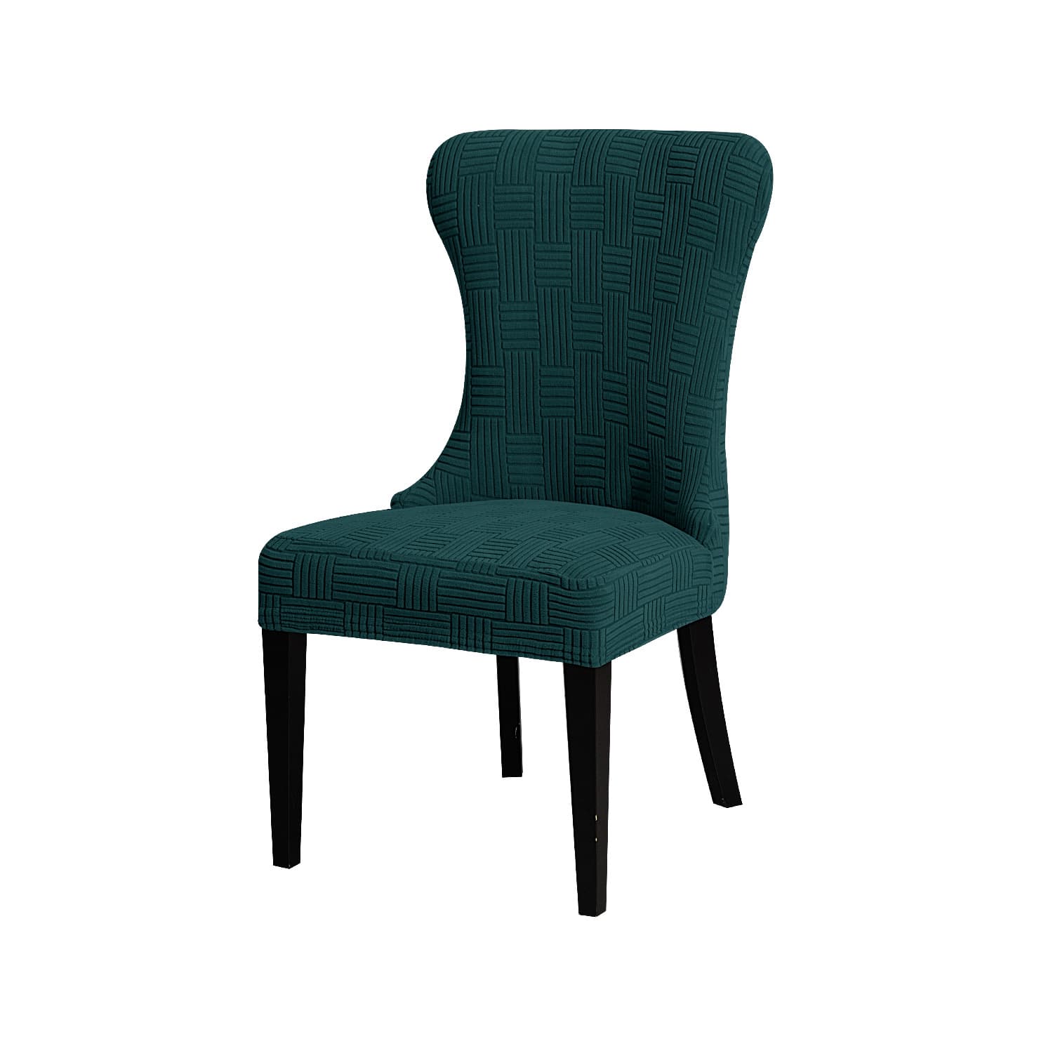 Foreign trade thickened 5 horizontal and 5 vertical curved chair covers for home restaurants elastic jacquard chair covers for four seasons modern simple dining chair covers