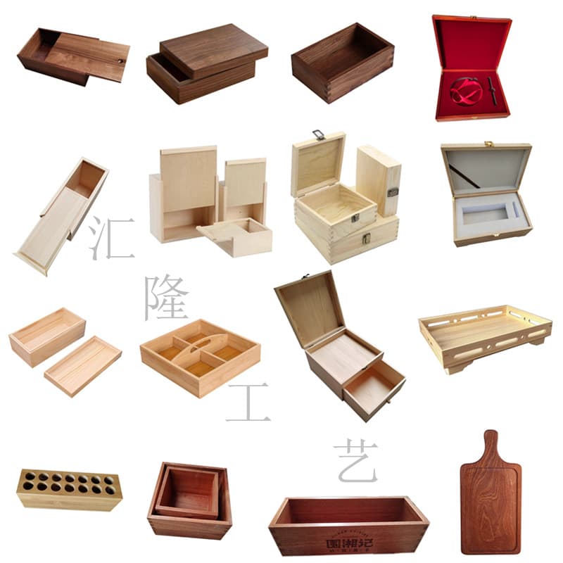 Custom Wooden Tea Box Wooden Storage Box Bamboo Wood Box Flip Lid and Box Lid Wooden Gift Box Customization