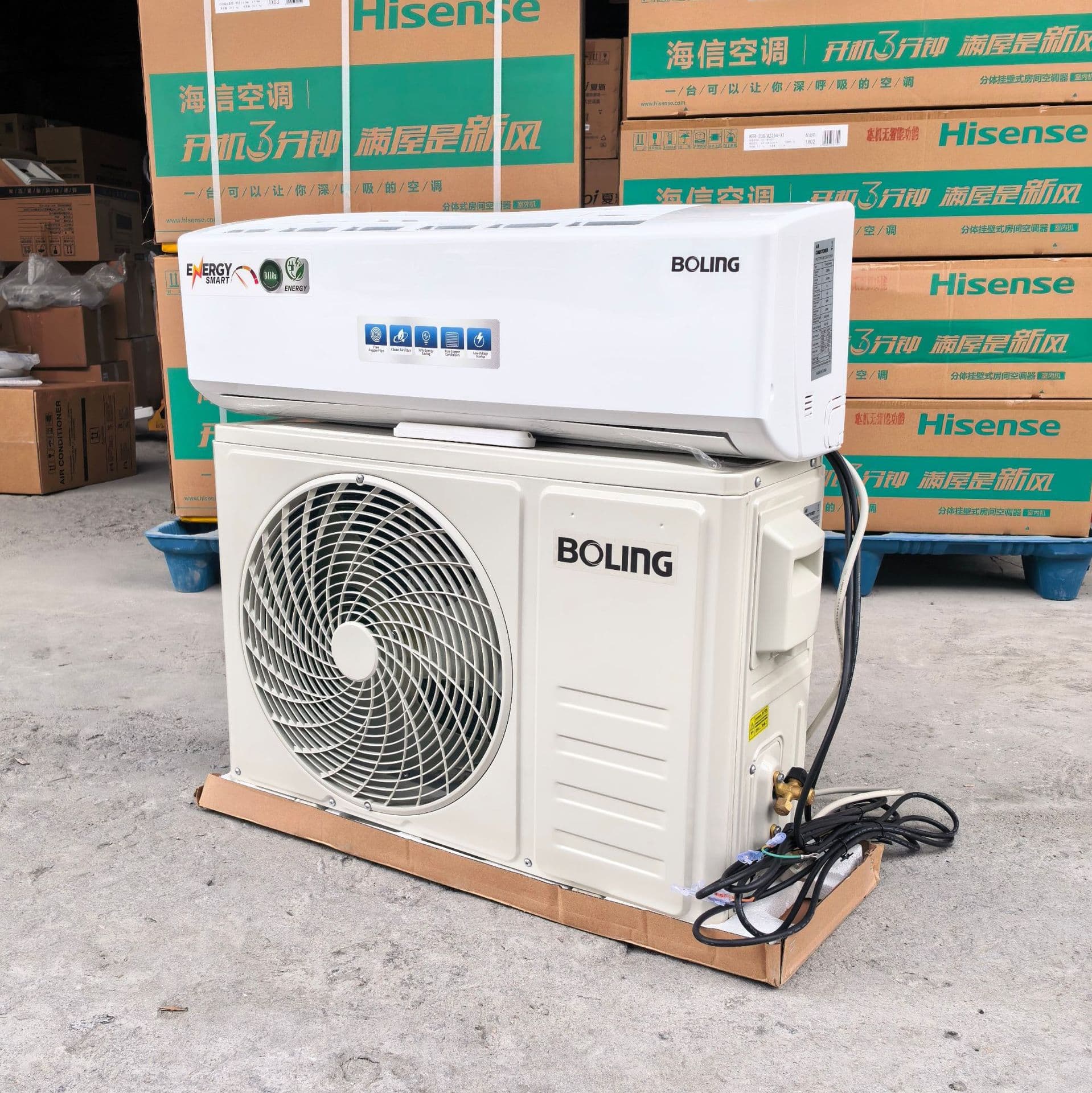 Export Wall-Mounted Air Conditioner 12000 BTU 1.5HP 220V/50Hz Fixed Frequency Single Cooling & Heat Pump Wall-Mounted Air Conditioner