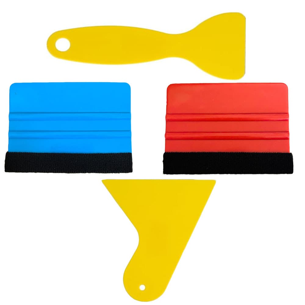 Car Film Application Tools - Gap Construction Squeegee for Color Change Film and Invisible Car Wrap Tool Set with Film Cutting Knife