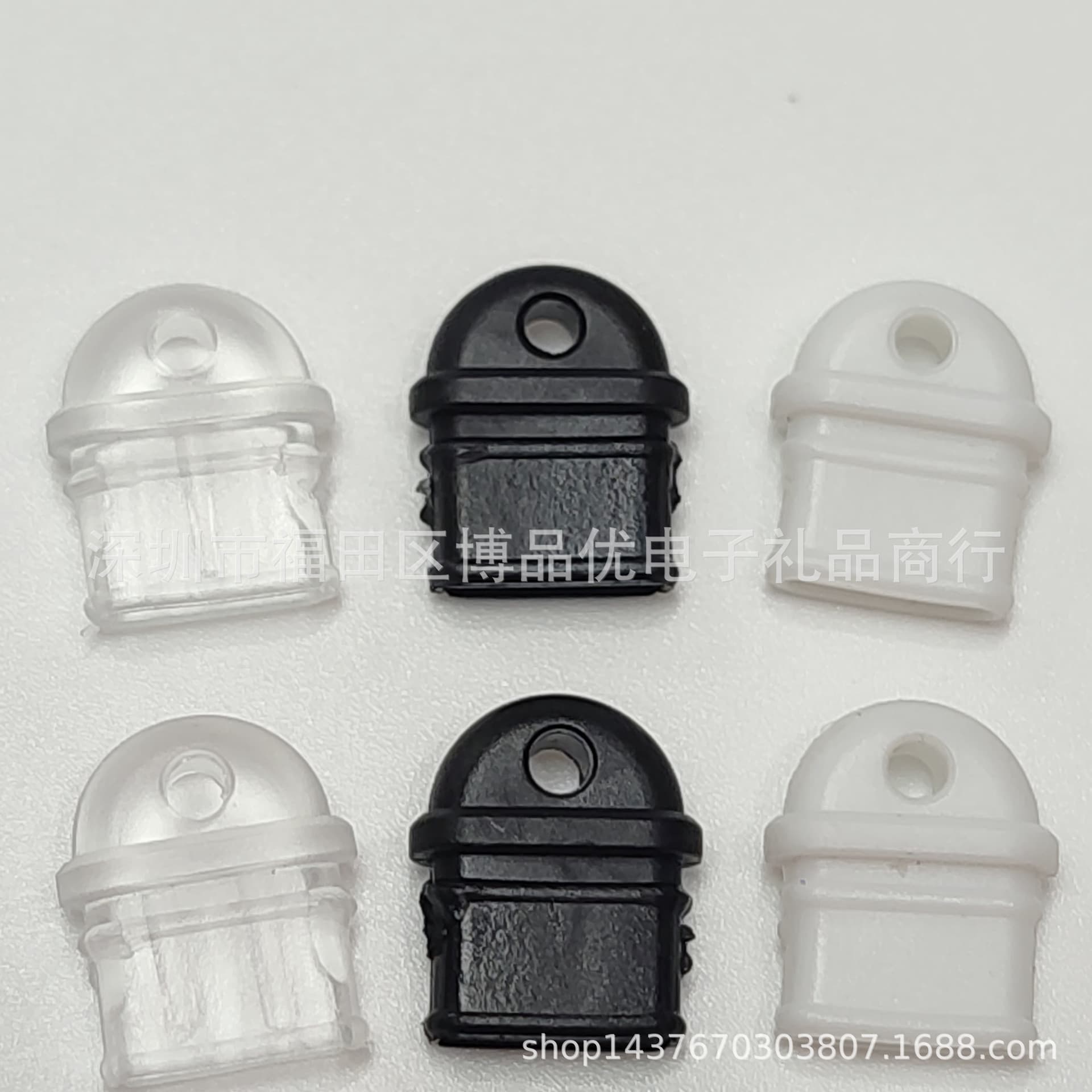 Food-grade eco-friendly new Type-C charging port data port dust plug with hole for DIY accessory attachment base material