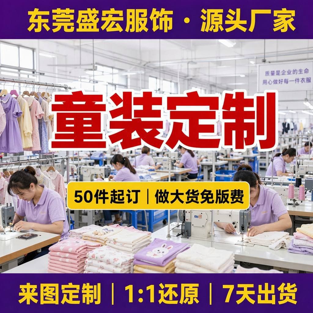 Children's Clothing Custom Manufacturing Taobao Factory Apparel Pattern Making and Sampling Small Batch OEM Factory Custom New Style Kids' Clothes