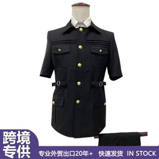 Cross-border Safari Suit Men's Summer Short Sleeve Top Premium Two-Piece Set African Suit