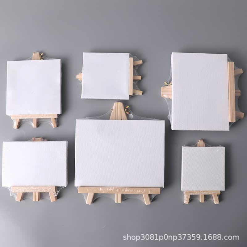 Desktop Easel with Oil Painting Frame Canvas Wooden Sketch Watercolor Children Kindergarten Drawing Mini Easel Set