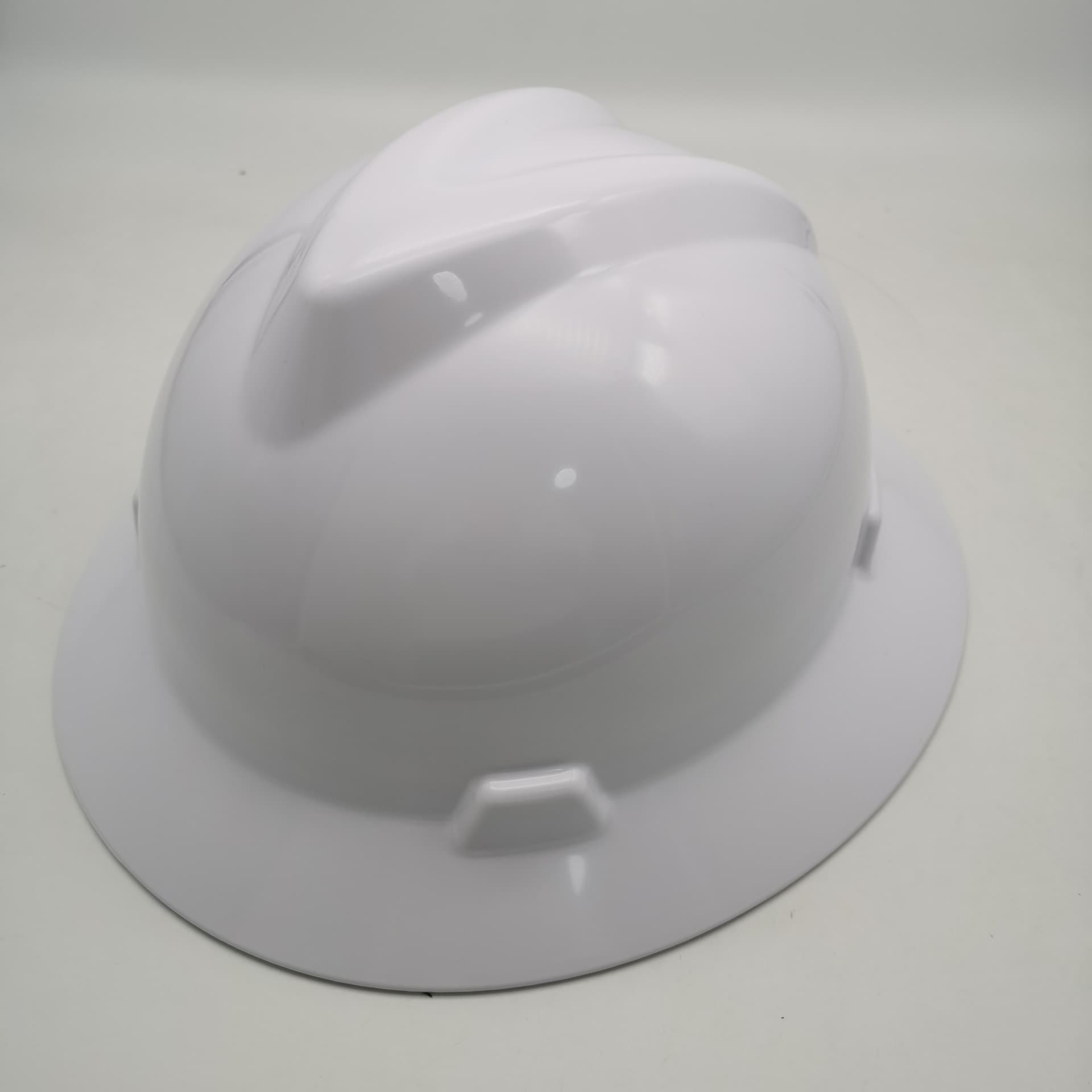 Jinxing Mining Safety Helmet with Large Brim V-Shape, Work Site Helmet with Miner's Lamp, Labor Protection Helmet, Jiyuan Manufacturer Wholesale Clip