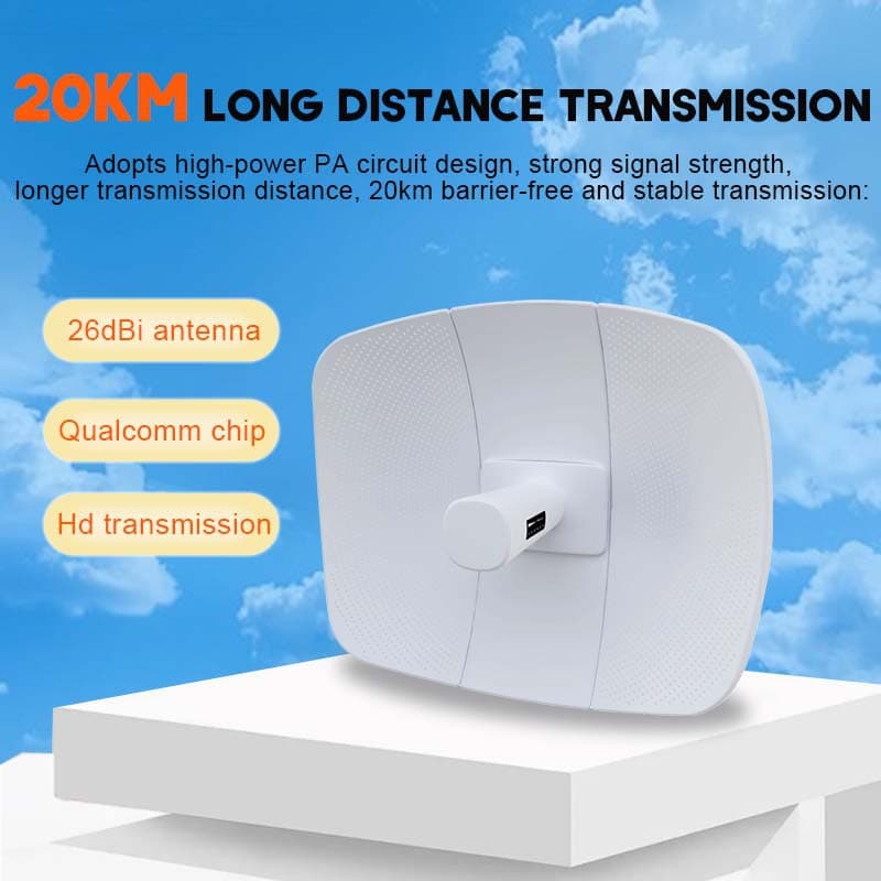 10-20km Beyond Line-of-Sight Bridge, Export Cross-Border Outdoor 5.8G High-Power 900M Long-Range Wireless Bridge