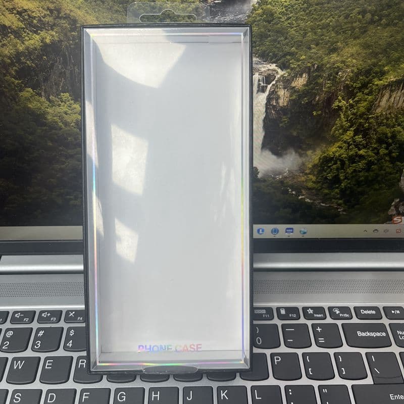 GKK Carbon Fiber Pattern Gift Box, Top and Bottom Box, Plain Packaging Box, No Logo Phone Case Packaging Window Carbon Fiber