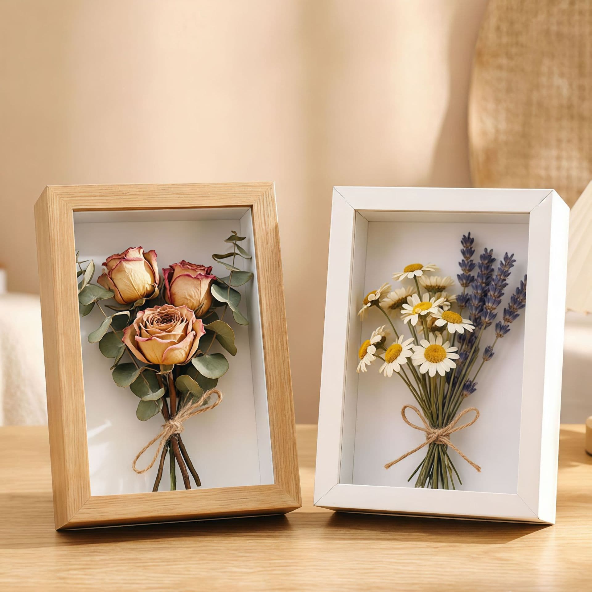 Simple 3D Hollow Frame DIY Tabletop Frame Dried Flower Decorative Frame Handmade Blank Specimen Picture Frame Decoration