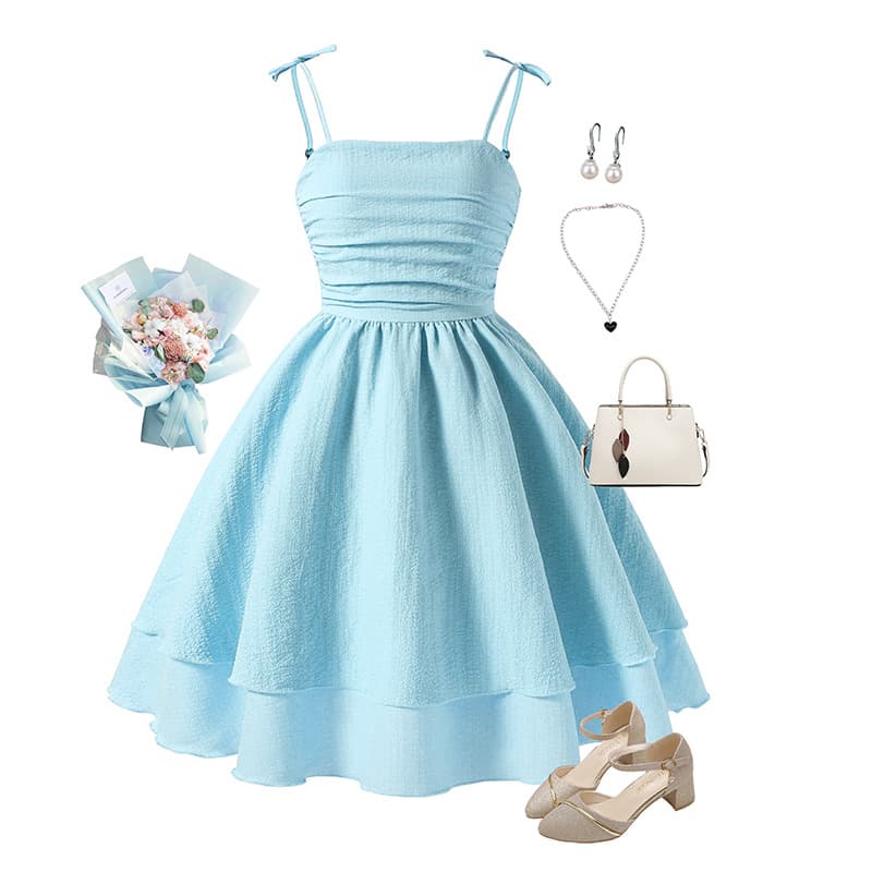Cross-border Girls Princess Dress Export Children's Clothing 2026 Summer European and American New Style Butterfly Bow Strap Dress for Older Kids
