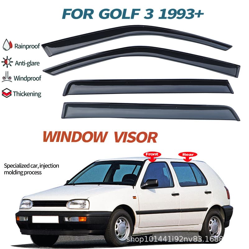 Cross-border trade suitable for Volkswagen Golf 3 Rain Deflector GOLF3 MK3 1993+ Window Visor Rain Guard