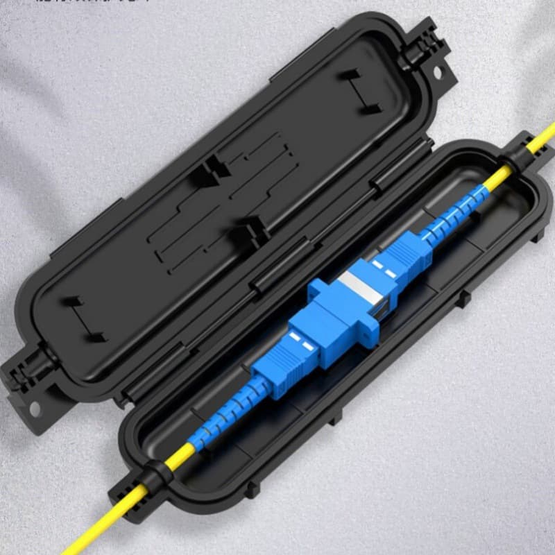 Outdoor covered cable fiber optic protection box fiber optic butt joint protection box waterproof sc flange coupler welding