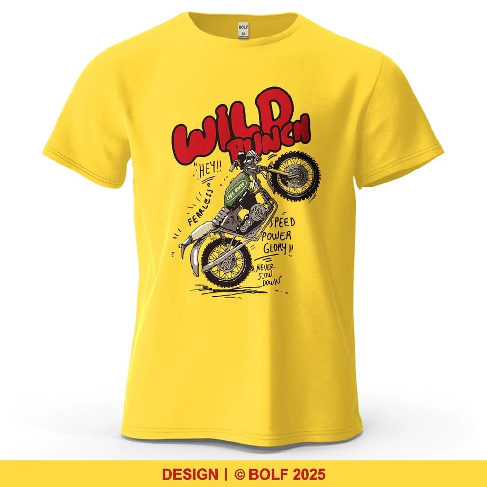Motocross Style Print Men's T-Shirt Cotton Vibrant Graphic T-Shirt for Women Top T-Shirt