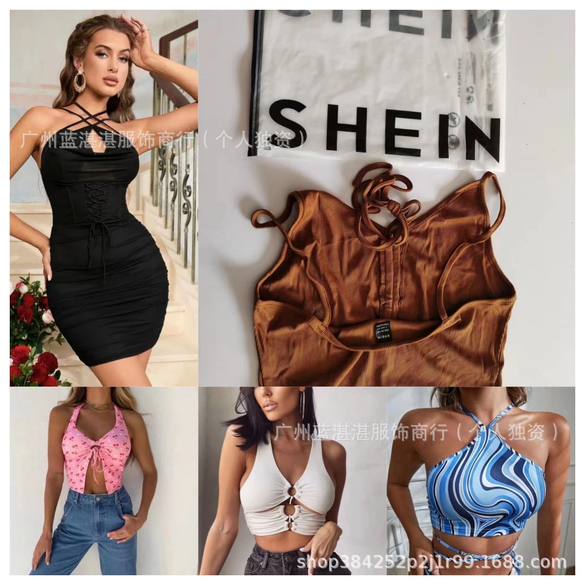 SHEIN Women's Clothing Foreign Trade Brand Hot Selling SHEIN Women's Clothing Assorted Mixed Shipment Factory Wholesale Balance Clearance Women's Apparel