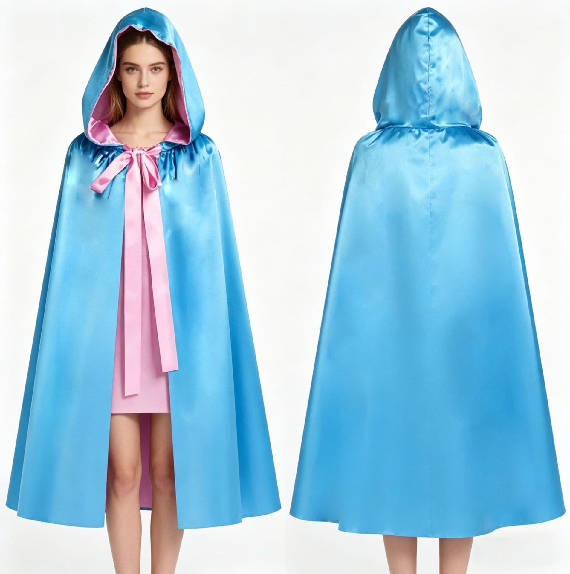 Halloween Shawl Cloak Double-Sided Two-Color Cloak Anime Role-Playing Cos Costume Cross-Border Export Dropshipping *
