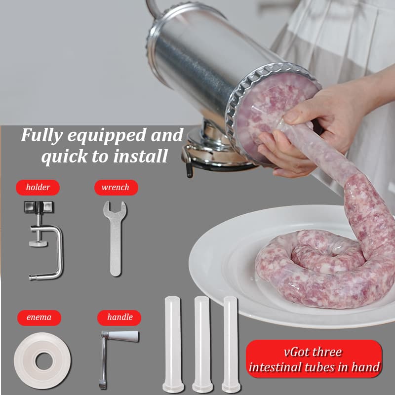 Factory Direct Aluminum Alloy Sausage Maker Stuffer Handmade Food-Grade Home Filler