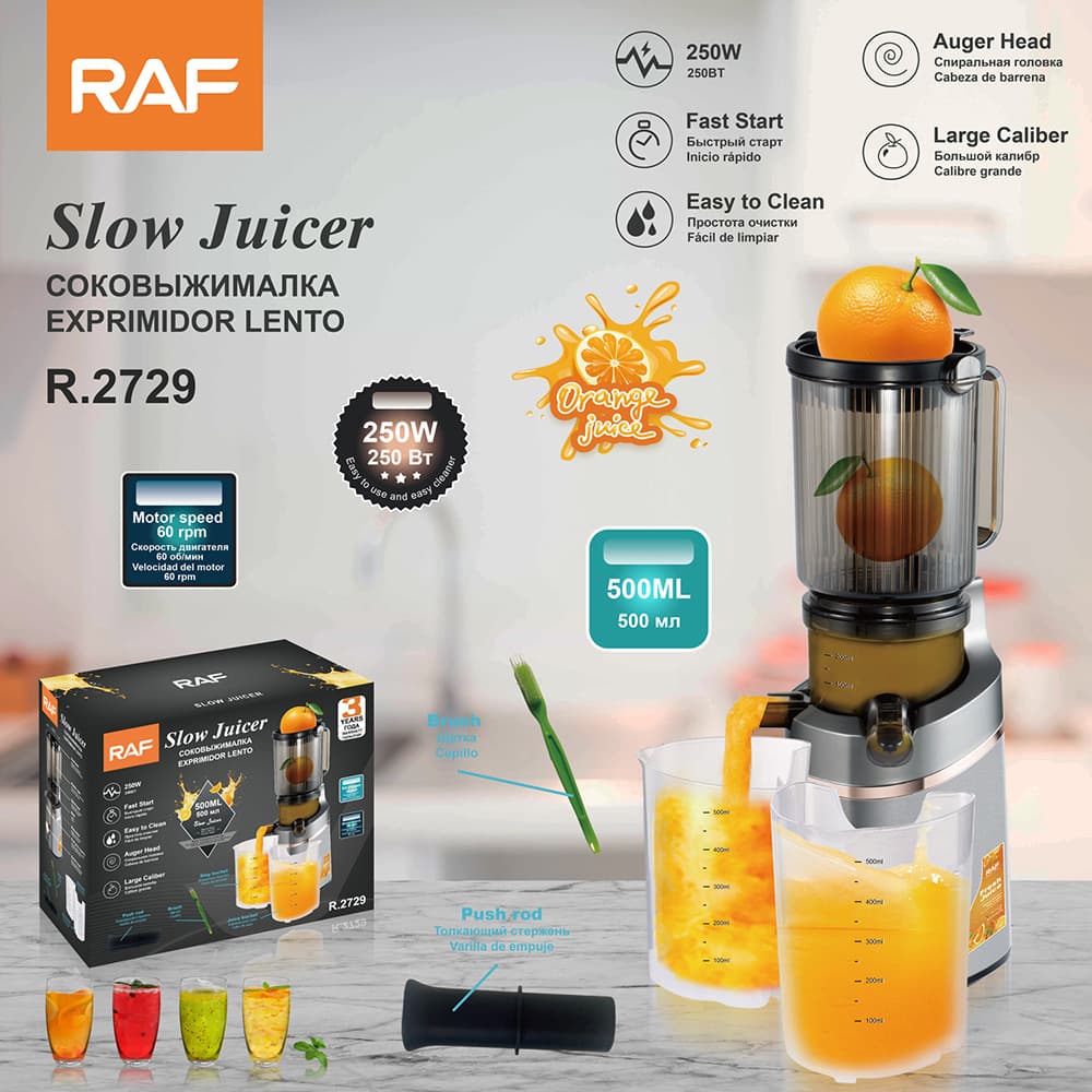 RAF EU Standard Cross-Border 500ml Juicer Multifunctional Fresh Juice Extractor Automatic Juicer Machine Home Use Original Juice Machine