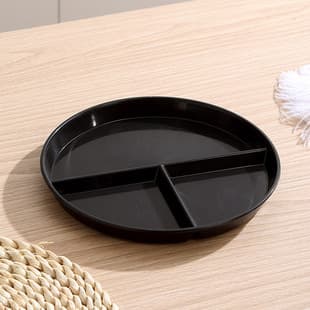 Weight Loss Special Divided Plate 3-Compartment Portion Control Plate Wheat Straw Drop-Proof Home Plate High Appearance Serving Plate