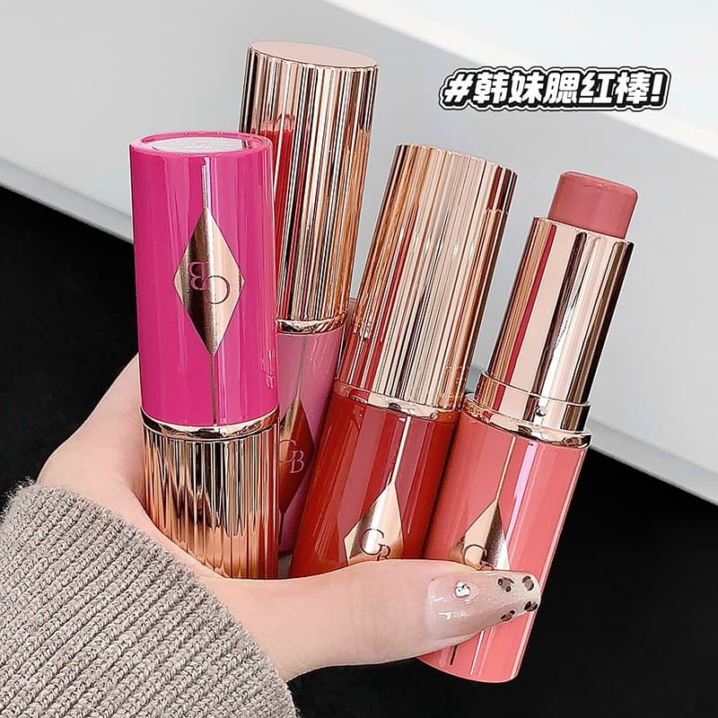 Gege Bear Shimmer Vitality Blush Stick Natural Girl Contour Brightening Nude Makeup Low Saturation Pure Desire Blush Stick