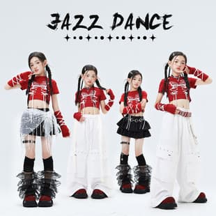Jazz Dance Girls Clothing Cool Chic Kids Hip Hop Dance Performance Children Jazz Runway Wear Fashionable