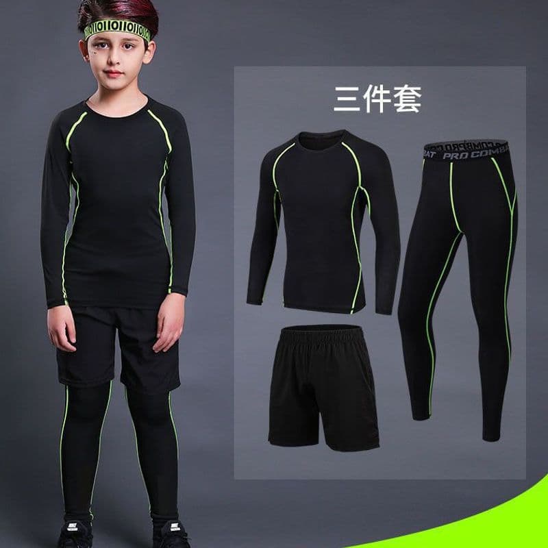 Summer Thin Children's Compression Sportswear Training Suit Boys Set Base Layer Quick-Dry Wholesale
