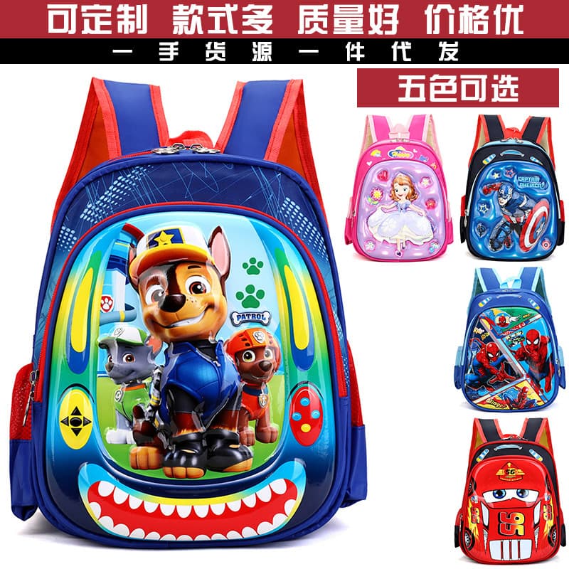 New PAW Patrol Kids Backpack Cartoon Lightweight Kindergarten Bag Large Capacity Breathable Waterproof McQueen Backpack